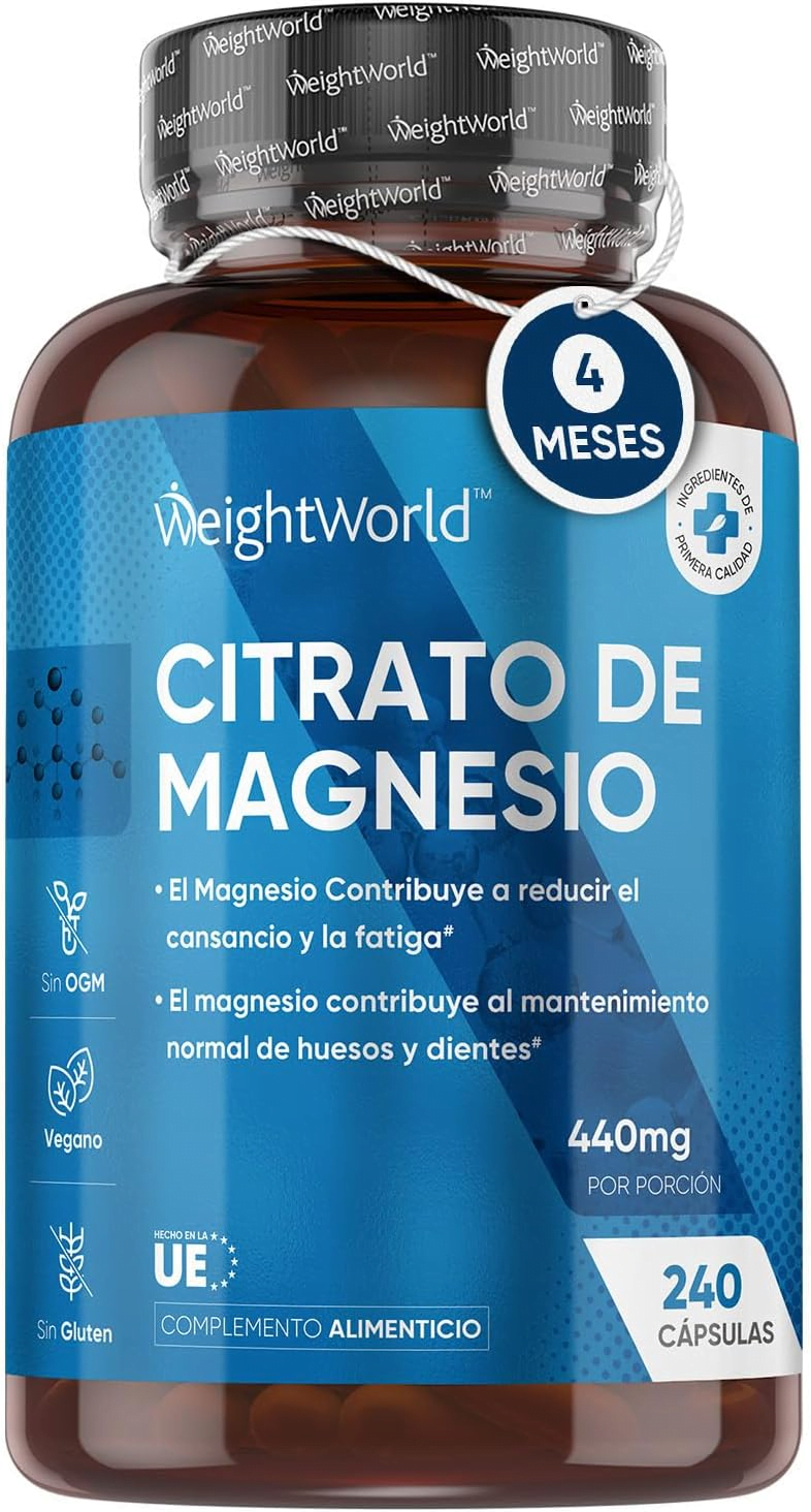 Adiós Cansancio y Hola Vitalidad: Mi Experiencia con Citrato de Magnesio 1480mg (240 Cápsulas Veganas)
